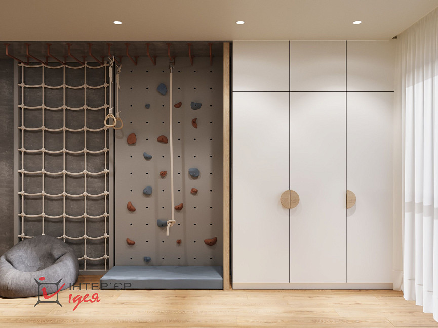 Стильна дитяча кімната для хлопчика, 17 м2