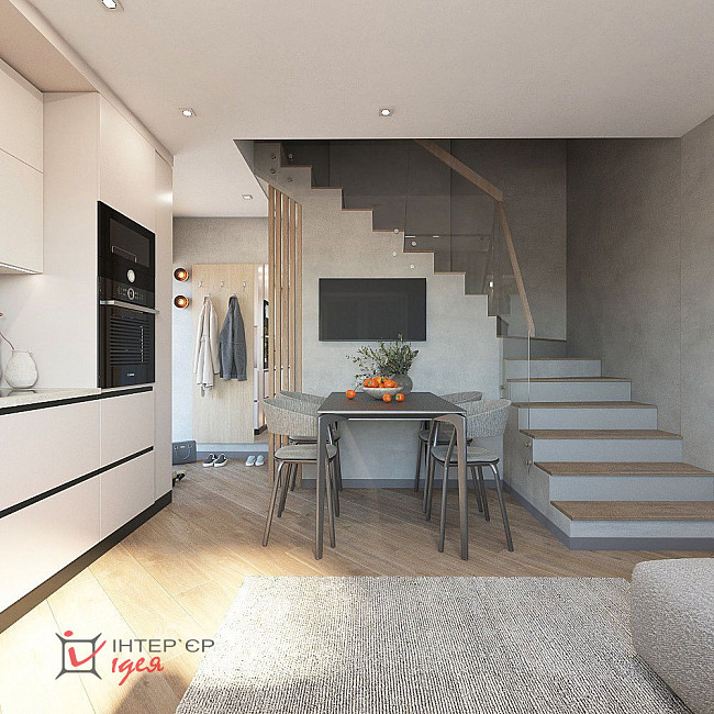 Кухня-студія 20 м² для молодої пари