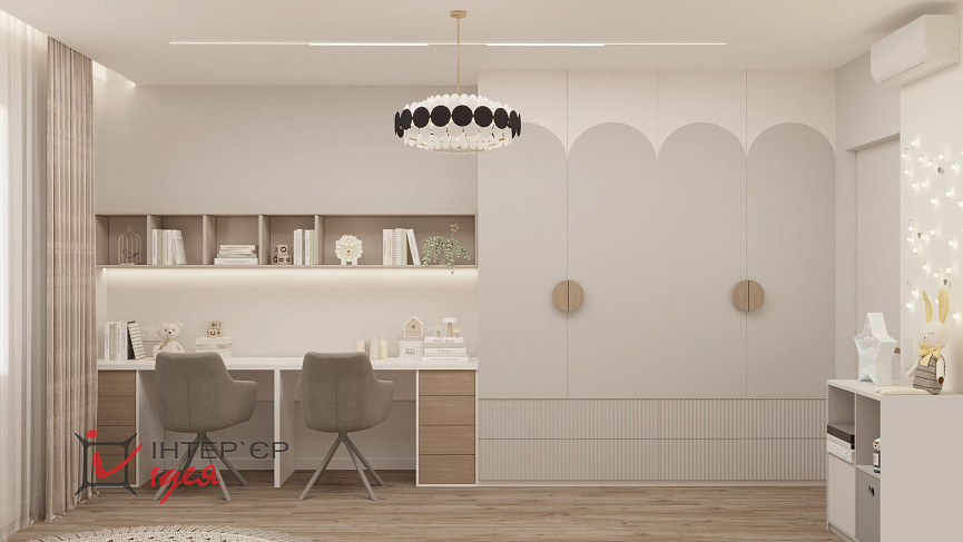 Дитяча кімната в сучасному стилі, 20 м.кв