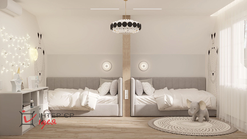 Дитяча кімната в сучасному стилі, 20 м.кв