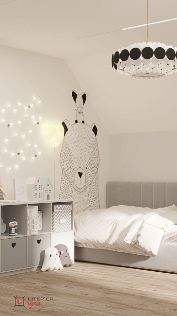 Дитяча кімната в сучасному стилі, 20 м.кв